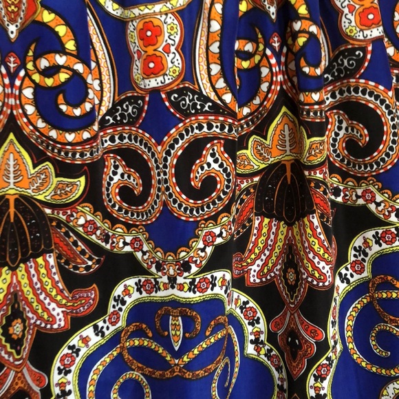 Paisley design, cobalt blue dress - Picture 2 of 3